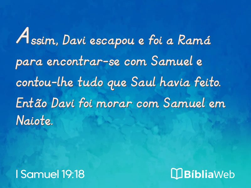 I Samuel 19:18 em imagem para compartilhar
