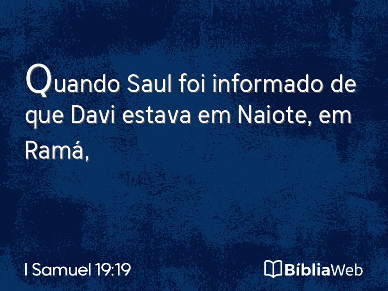 I Samuel 19:19 em imagem para compartilhar
