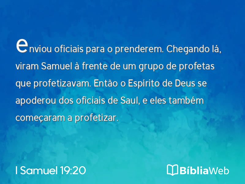 I Samuel 19:20 em imagem para compartilhar