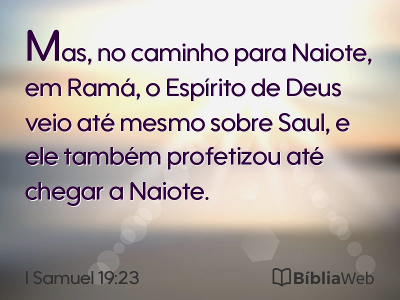 I Samuel 19:23 em imagem para compartilhar