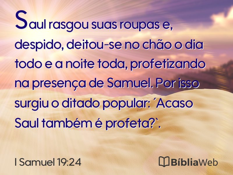 I Samuel 19:24 em imagem para compartilhar