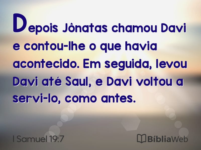 I Samuel 19:7 em imagem para compartilhar