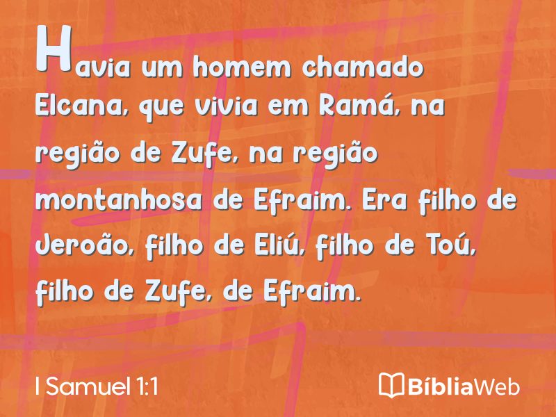 I Samuel 1:1 em imagem para compartilhar