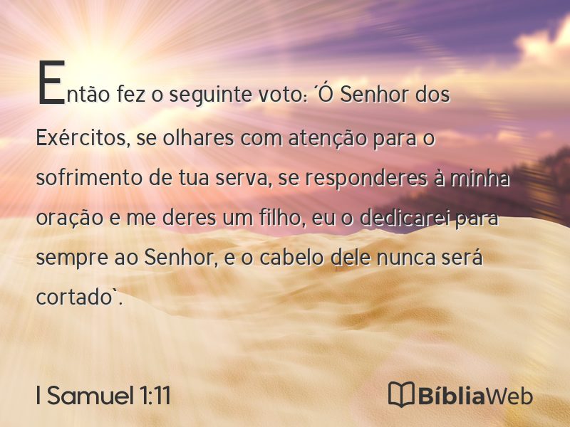 I Samuel 1:11 em imagem para compartilhar