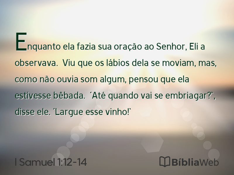 I Samuel 1:12-14 em imagem para compartilhar
