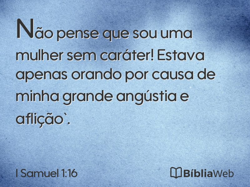 I Samuel 1:16 em imagem para compartilhar