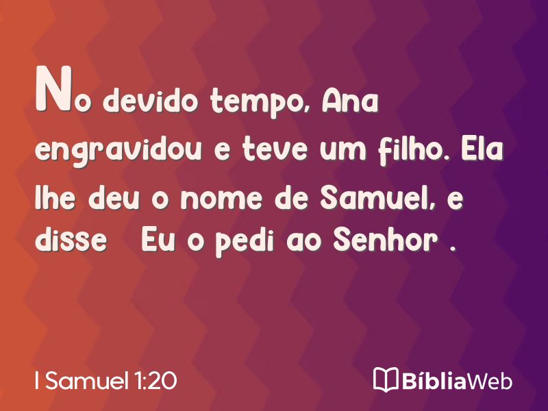 I Samuel 1:20 em imagem para compartilhar