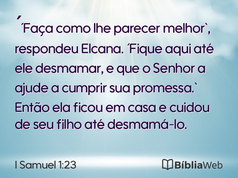 I Samuel 1:23 em imagem para compartilhar