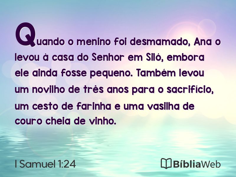 I Samuel 1:24 em imagem para compartilhar