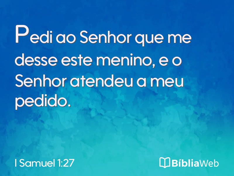 I Samuel 1:27 em imagem para compartilhar