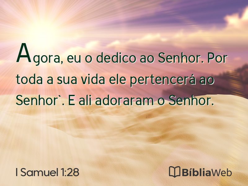 I Samuel 1:28 em imagem para compartilhar