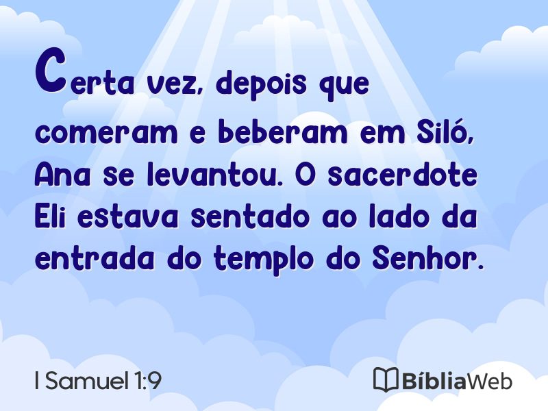I Samuel 1:9 em imagem para compartilhar