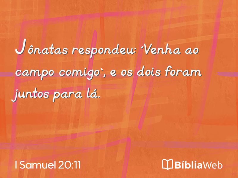 I Samuel 20:11 em imagem para compartilhar