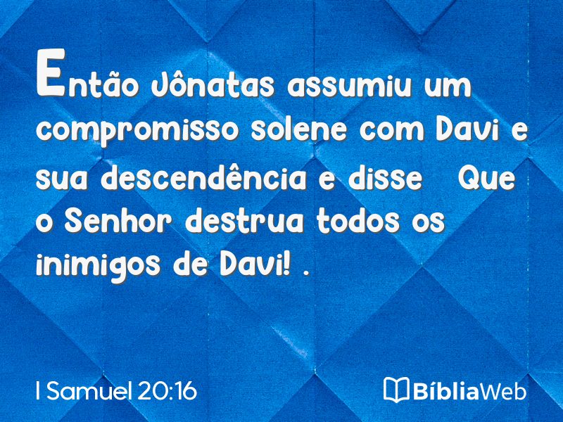 I Samuel 20:16 em imagem para compartilhar