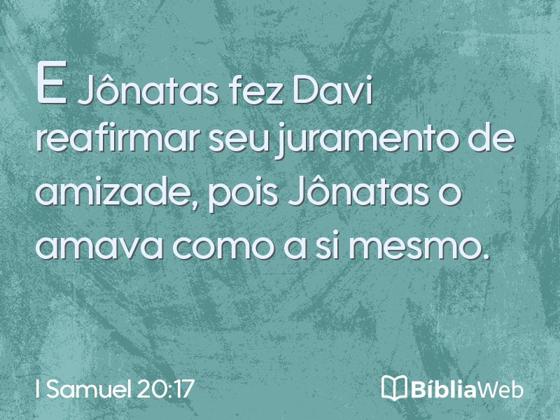 I Samuel 20:17 em imagem para compartilhar