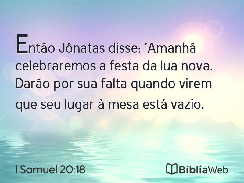 I Samuel 20:18 em imagem para compartilhar