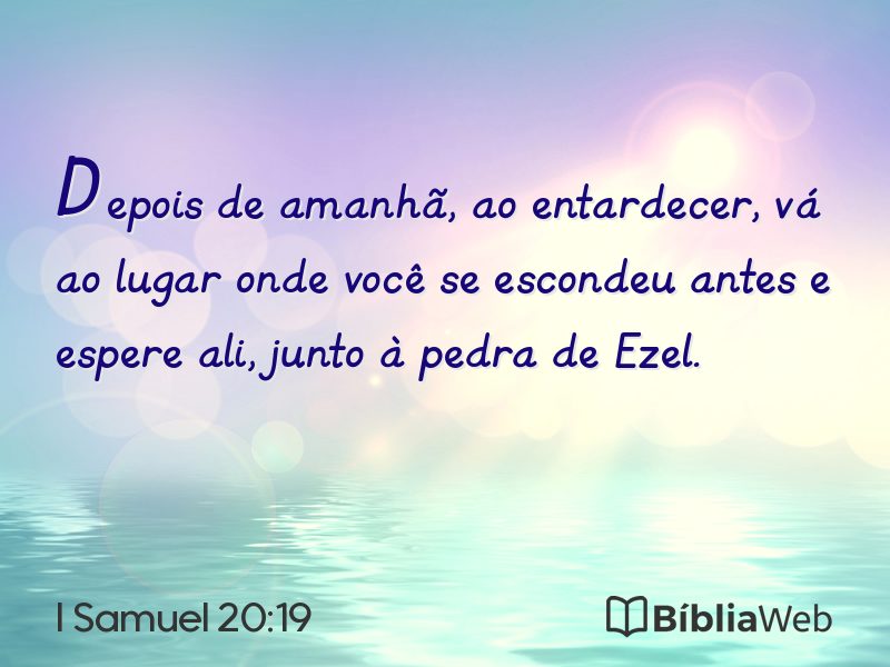 I Samuel 20:19 em imagem para compartilhar