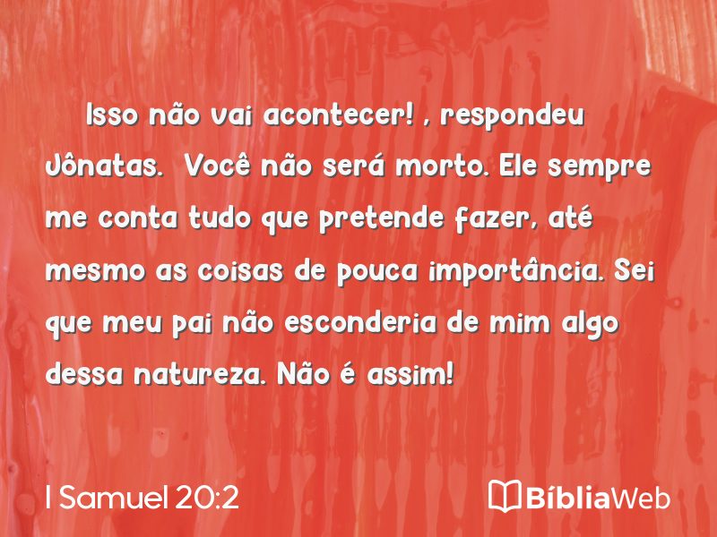 I Samuel 20:2 em imagem para compartilhar