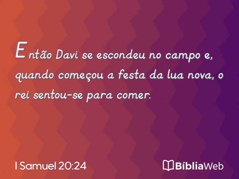 I Samuel 20:24 em imagem para compartilhar