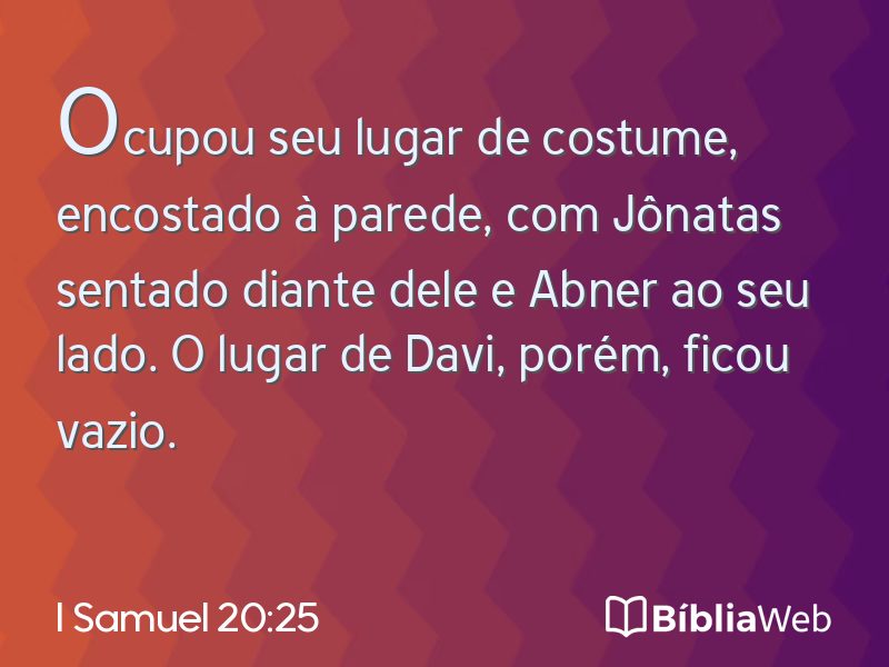 I Samuel 20:25 em imagem para compartilhar