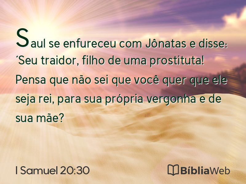 I Samuel 20:30 em imagem para compartilhar