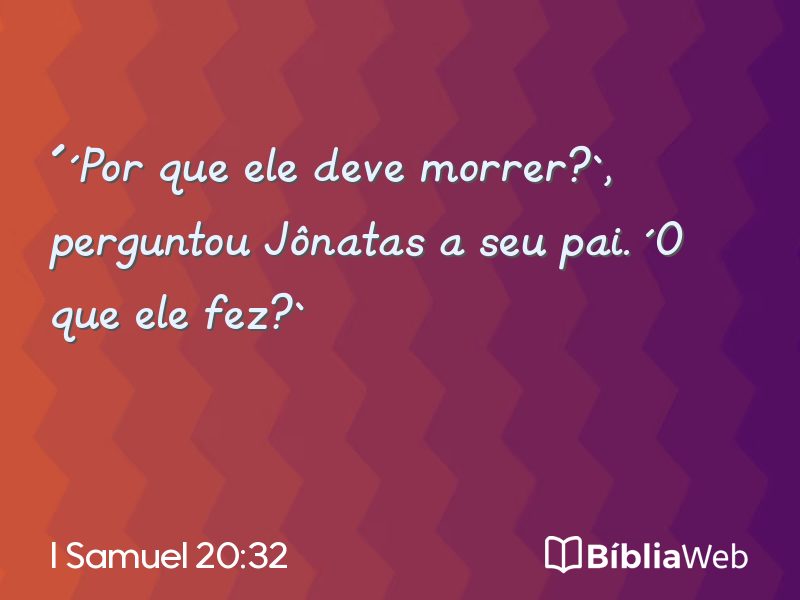 I Samuel 20:32 em imagem para compartilhar