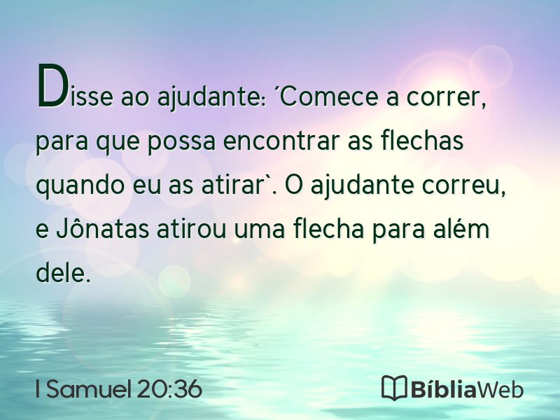 I Samuel 20:36 em imagem para compartilhar