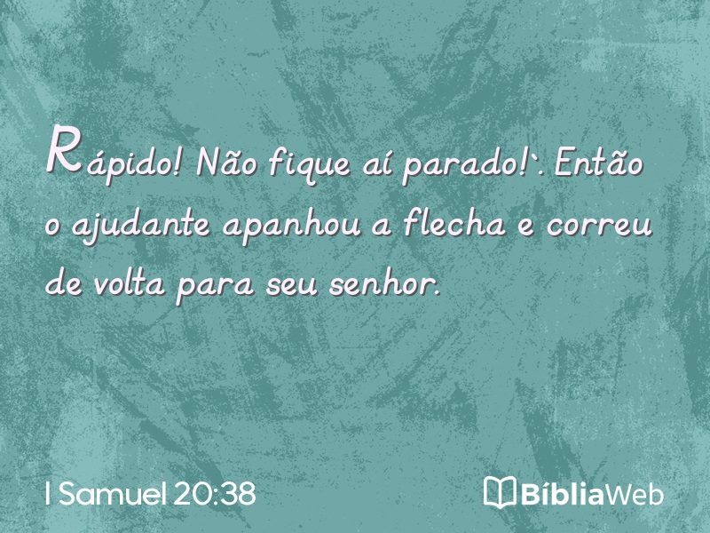 I Samuel 20:38 em imagem para compartilhar