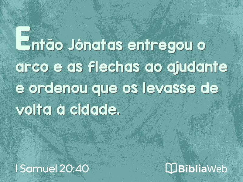 I Samuel 20:40 em imagem para compartilhar