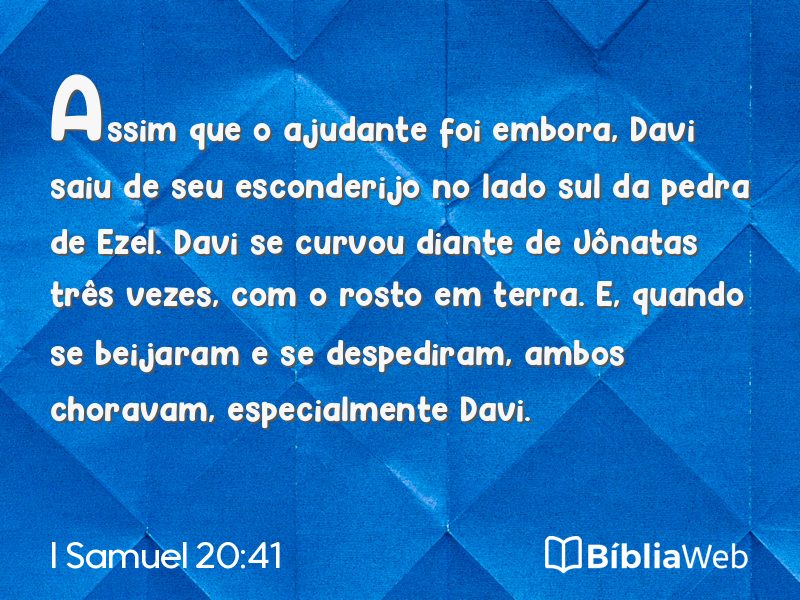 I Samuel 20:41 em imagem para compartilhar