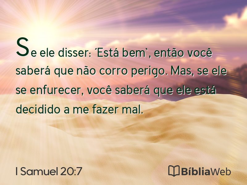 I Samuel 20:7 em imagem para compartilhar