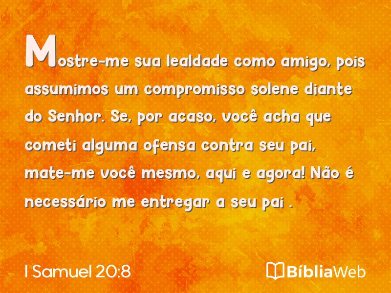 I Samuel 20:8 em imagem para compartilhar