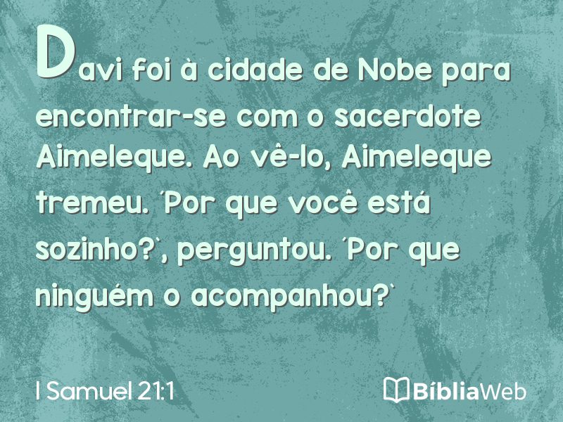 I Samuel 21:1 em imagem para compartilhar