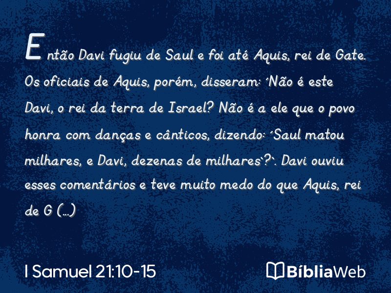 I Samuel 21:10-15 em imagem para compartilhar