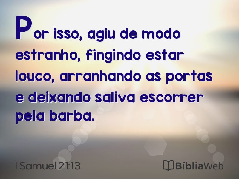 I Samuel 21:13 em imagem para compartilhar