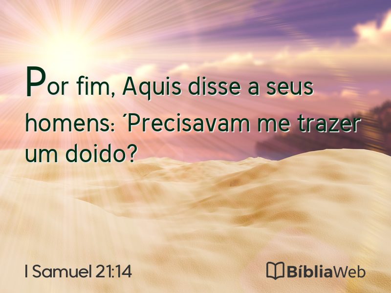 I Samuel 21:14 em imagem para compartilhar