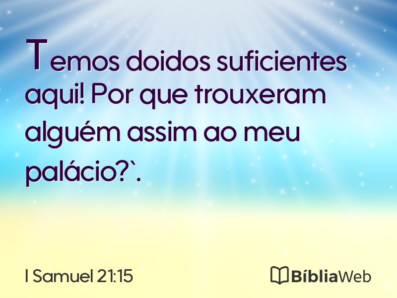 I Samuel 21:15 em imagem para compartilhar