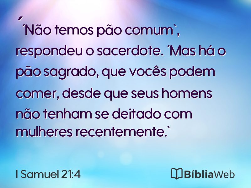 I Samuel 21:4 em imagem para compartilhar