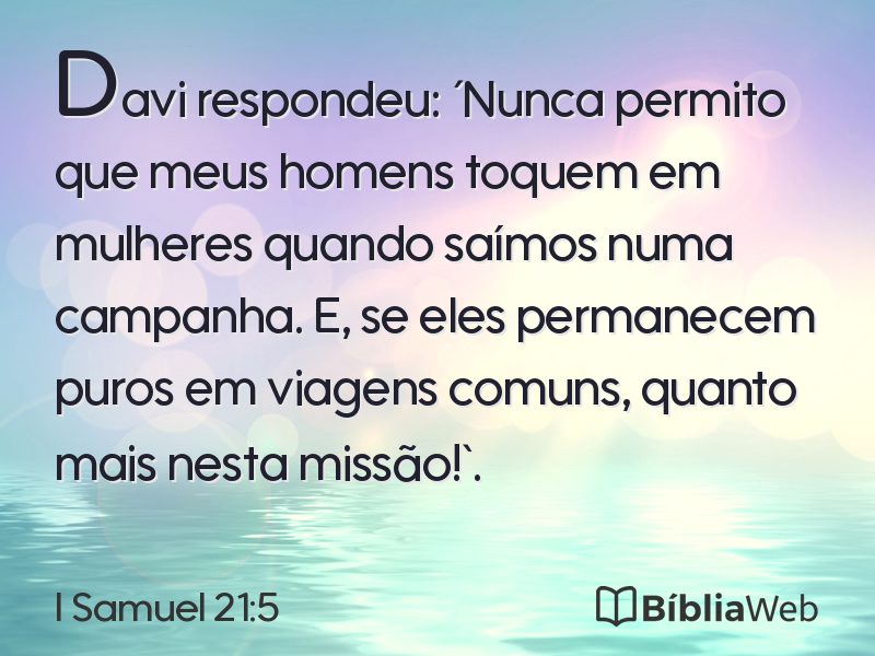 I Samuel 21:5 em imagem para compartilhar