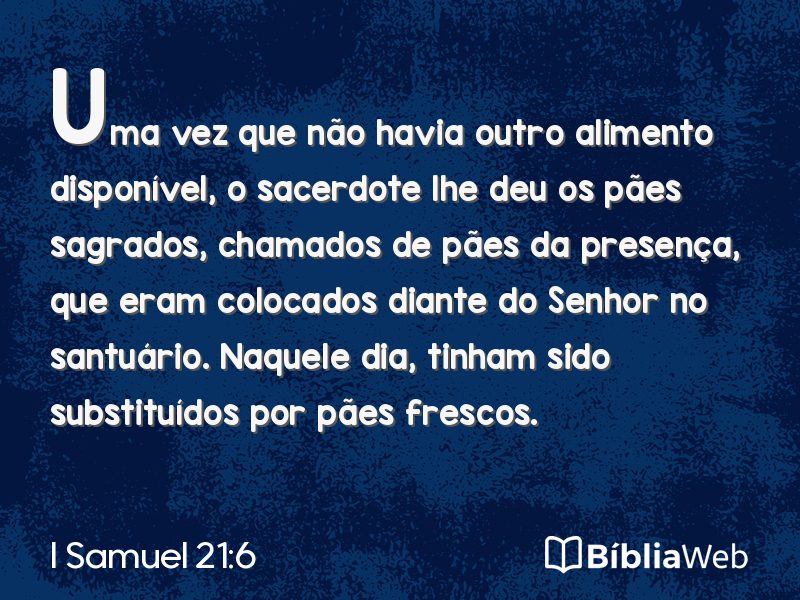I Samuel 21:6 em imagem para compartilhar