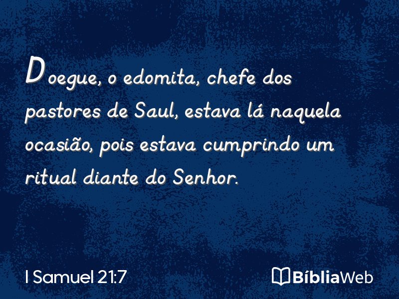 I Samuel 21:7 em imagem para compartilhar