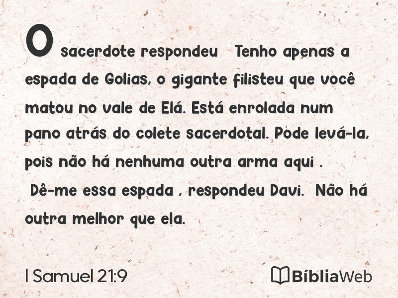 I Samuel 21:9 em imagem para compartilhar