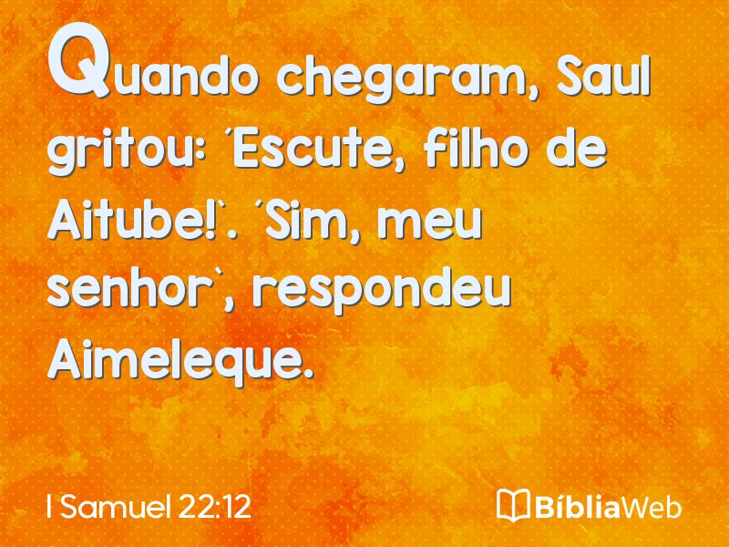 I Samuel 22:12 em imagem para compartilhar