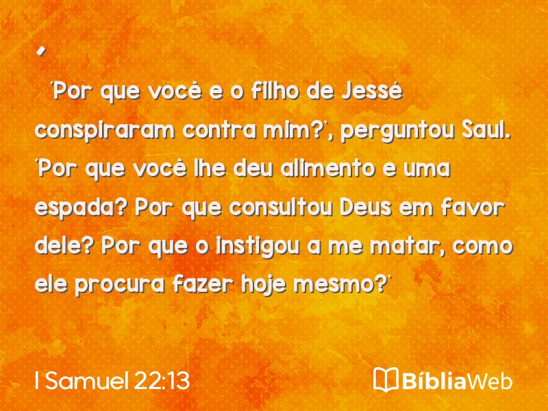 I Samuel 22:13 em imagem para compartilhar