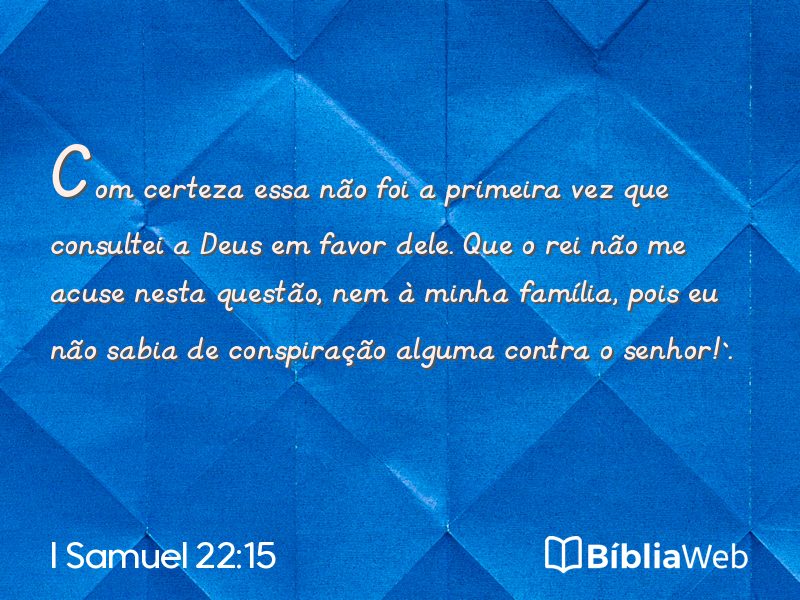 I Samuel 22:15 em imagem para compartilhar