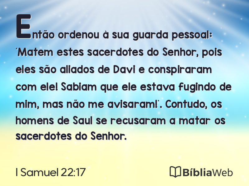 I Samuel 22:17 em imagem para compartilhar