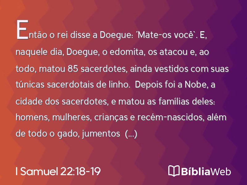 I Samuel 22:18-19 em imagem para compartilhar