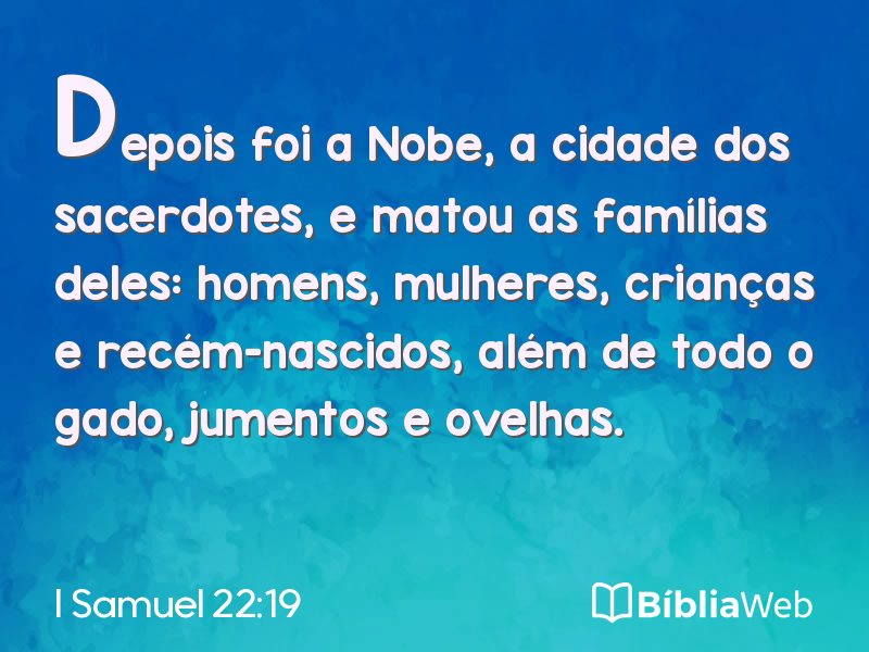 I Samuel 22:19 em imagem para compartilhar