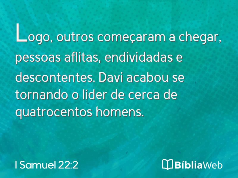 I Samuel 22:2 em imagem para compartilhar