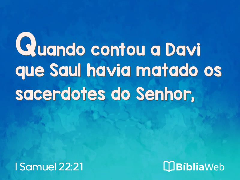 I Samuel 22:21 em imagem para compartilhar